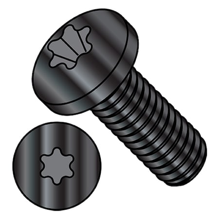 #2-56 x 3/8 in Torx Pan Machine Screw, Black Oxide Steel, 10000 PK MPN:0206MTPB