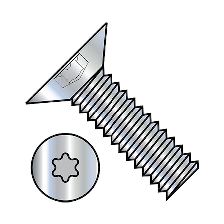 #4-40 x 1/4 in Torx Flat Machine Screw, Zinc Plated Steel, 10000 PK MPN:0404MT1