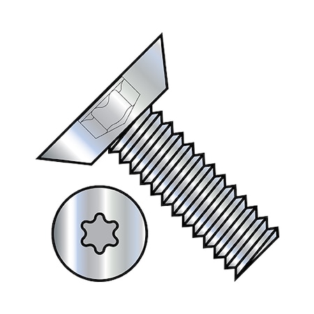 #4-40 x 5/16 in Torx Flat Machine Screw, Zinc Plated Steel, 10000 PK MPN:0405MTU