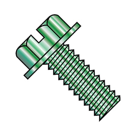 #6-32 x 1/4 in Slotted Hex Machine Screw, Zinc Plated Steel, 10000 PK MPN:0604MSWG