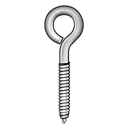 Eye Wood Screw Without Shoulder, 3/8