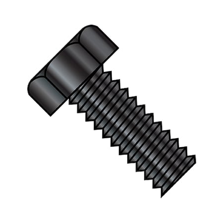 #8-32 x 1/4 in Hex Hex Machine Screw, Black Oxide Steel, 10000 PK MPN:0804MHB