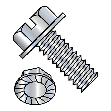#8-32 x 1/4 in Slotted Hex Machine Screw, Zinc Plated Steel, 10000 PK MPN:0804MSWS