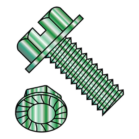 #8-32 x 1/4 in Slotted Hex Machine Screw, Zinc Plated Steel, 10000 PK MPN:0804MSWSG