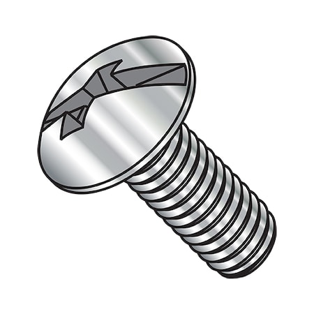 #8-32 x 3/8 in Combination Phillips/Slotted Truss Machine Screw, Plain Steel, 5000 PK MPN:0806MCT188