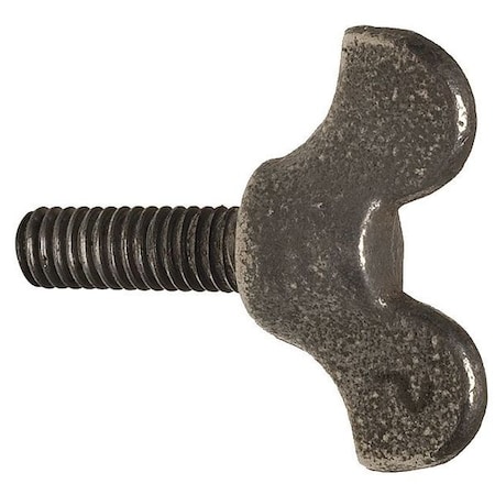 Thumb Screw, #10-24 Thread Size, Wing, Plain Iron, 1/2 in Head Ht, 1 in Lg, 25 PK MPN:1-1CL-10-M7-