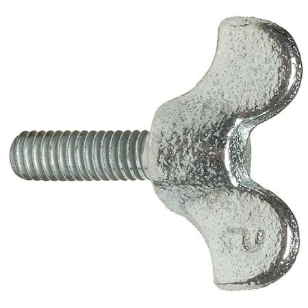 Thumb Screw, #10-24 Thread Size, Wing, Zinc Plated Iron, 1/2 in Head Ht, 1 1/2 in Lg, 25 PK MPN:1-1CP-10-17-