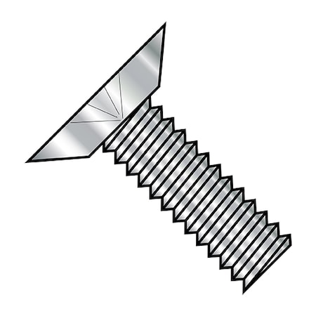 #10-24 x 1/2 in Phillips Flat Machine Screw, Plain Steel, 3000 PK MPN:1008MPU188