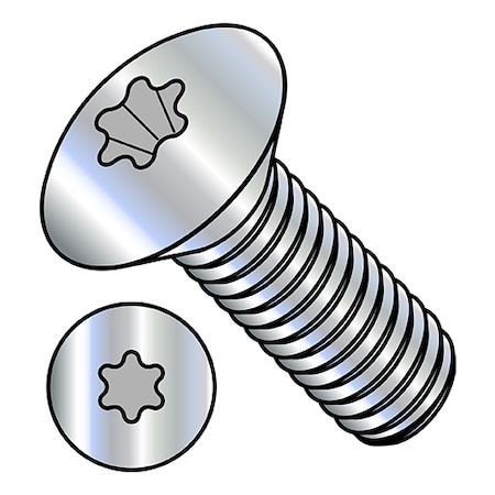 #10-24 x 5/8 in Torx Oval Machine Screw, Zinc Plated Steel, 7000 PK MPN:1010MTO