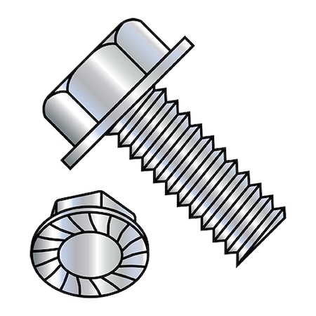 #10-24 x 3/4 in Hex Hex Machine Screw, Zinc Plated Steel, 5000 PK MPN:1012MWS