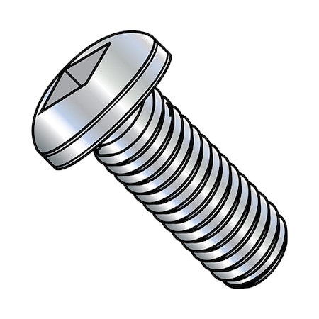 #10-32 x 1/4 in Square Pan Machine Screw, Zinc Plated Steel, 9000 PK MPN:1104MQP