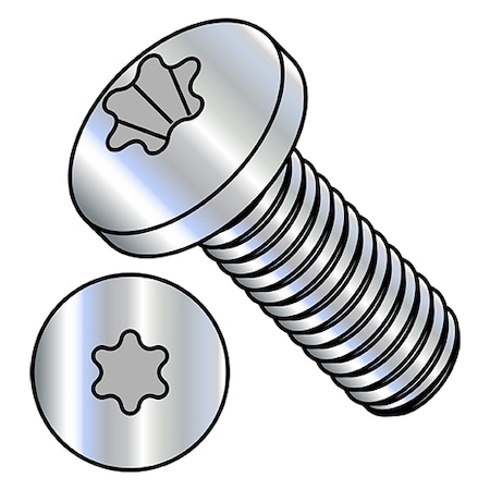 #10-32 x 3/8 in Torx Pan Machine Screw, Zinc Plated Steel, 8000 PK MPN:1106MTP