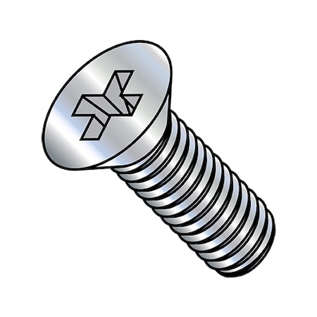 #10-32 x 1-3/8 in Phillips Flat Machine Screw, Zinc Plated Steel, 4000 PK MPN:1122MPF