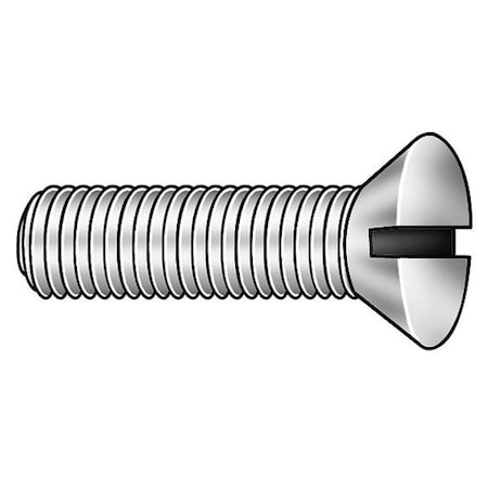 #10-32 x 3/8 in Slotted Flat Machine Screw, Plain Brass, 100 PK MPN:116042-PG
