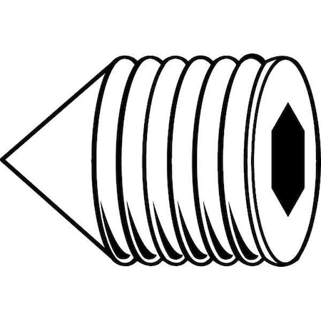 Socket Set Screw, Cone, 1/4-28x1/4, PK100 MPN:121125-PR