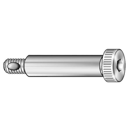 Self-Locking Shoulder Screws, #10-24 Thr Sz, 3/8 in Thr Lg, 1 in Shoulder Lg, Alloy Steel, 5 PK MPN:1EB44