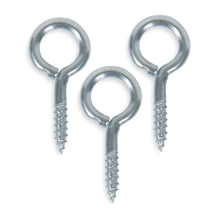 Eye Bolt Without Shoulder, 1 1/16 in Shank, 11/32 in ID, Steel, Zinc Plated, 20 PK MPN:1WBH1
