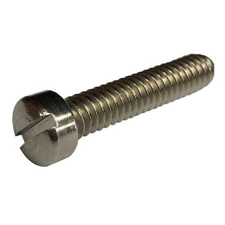 #10-32 x 3/4 in Slotted Fillister Machine Screw, Plain 18-8 Stainless Steel, 100 PK MPN:2CB38