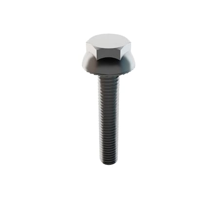 Not Graded, M6-1.00 Serrated Flange Bolt, Plain Stainless Steel, 35 mm L, 10 PK MPN:31-MFH-6-35