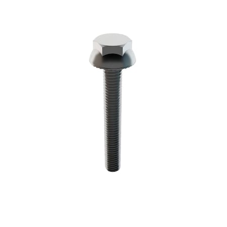Not Graded, M6-1.00 Serrated Flange Bolt, Plain Stainless Steel, 45 mm L, 10 PK MPN:31-MFH-6-45