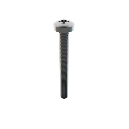 M5-0.80 x 45 mm Phillips Pan Machine Screw, Plain 18-8 Stainless Steel, 10 PK MPN:31-PMP-5-45