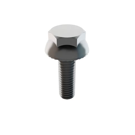Not Graded, M6-1.00 Serrated Flange Bolt, Plain Stainless Steel, 20 mm L, 50 PK MPN:32-MFH-6-20