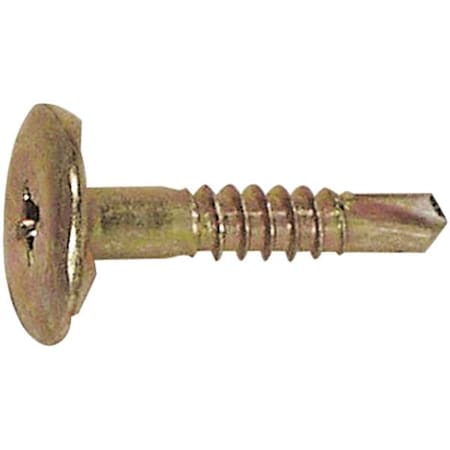 Wood Screw, #10, 3/4 in, Zinc Yellow Steel Wafer Head Phillips Drive, 250 PK MPN:5ZVN6