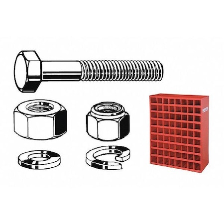 M6 to M20 x Hex Hex Screw Assortment, Zinc Plated Finish, Steel MPN:8.8 72 FA