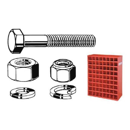 M6 to M20 x Hex Hex Screw Assortment, Plain Finish, Stainless Steel MPN:A2 72 FA