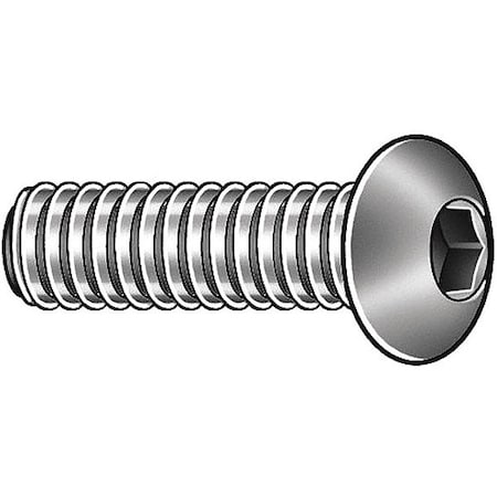 M3-0.50 Socket Head Cap Screw, Button, Plain 18-8 Stainless Steel, 30 mm Length, 100 PK MPN:BHS7X03030-100P1