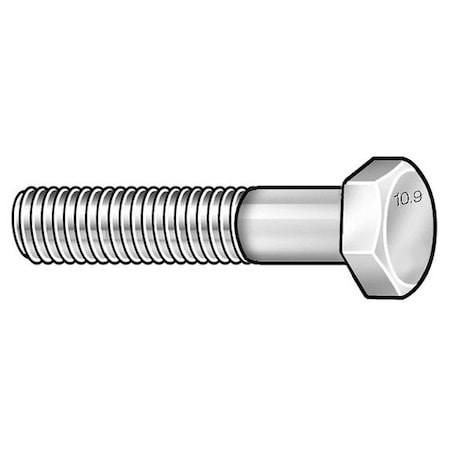 Class 10.9, M6-1.00 Hex Head Cap Screw, Zinc Yellow Steel, 50 mm L, 100 PK MPN:HC10060501-100P2