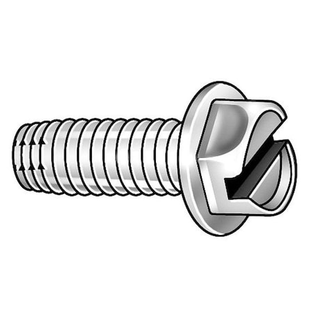 Thread Cutting Screw, #8 x 3/4 in, Zinc Plated Steel Hex Head Hex Drive, 100 PK MPN:HWTCIF0-800750SL-100BX