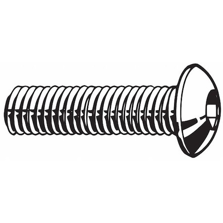 M6-1.00 Socket Head Cap Screw, Button, Black Oxide Steel, 8 mm Length, 100 PK MPN:M07150.060.0008