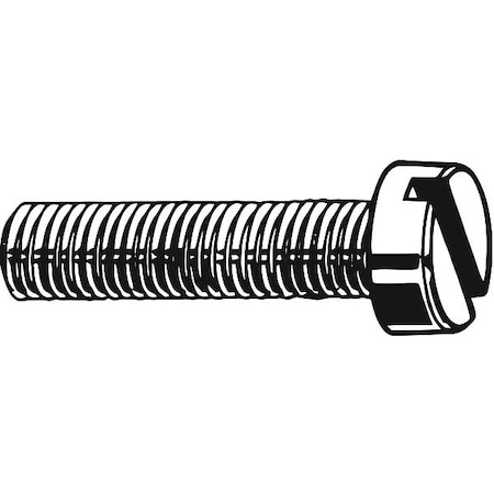 M6-1.00 x 70 mm Slotted Cheese Machine Screw, Zinc Plated Steel, 10 PK MPN:M24520.060.0070