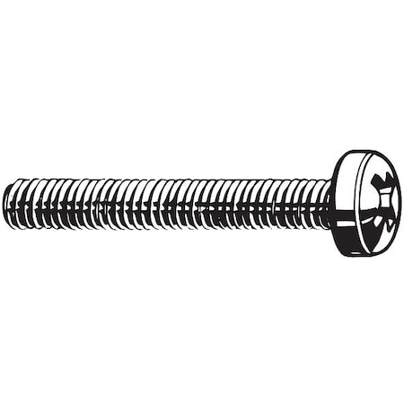 M3-0.50 x 40 mm Phillips Fillister Machine Screw, Zinc Plated Steel, 100 PK MPN:M24660.030.0040