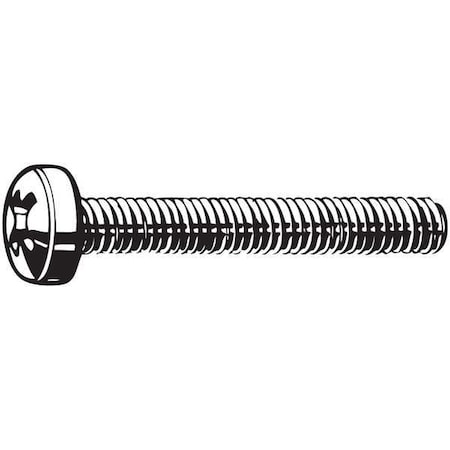 M10-1.50 x 40 mm Phillips Fillister Machine Screw, Zinc Plated Steel MPN:M24660.100.0040