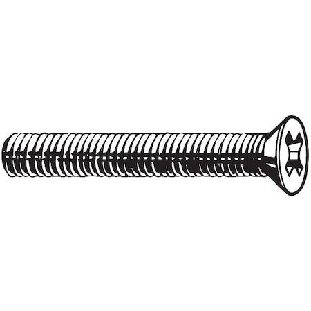 M6-1.00 x 16 mm Phillips Flat Machine Screw, Zinc Plated Steel, 100 PK MPN:M24670.060.0016