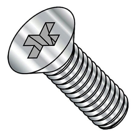 M2-0.40 x 5 mm Phillips Flat Machine Screw, Plain Stainless Steel, 2000 PK MPN:M25MPF188