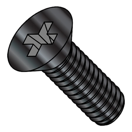 M2-0.40 x 8 mm Phillips Flat Machine Screw, Black Oxide 18-8 Stainless Steel, 7000 PK MPN:M28MPF188B