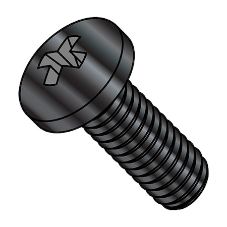 M3-0.50 x 14 mm Phillips Pan Machine Screw, Black Oxide Steel, 3000 PK MPN:M314MPP188B