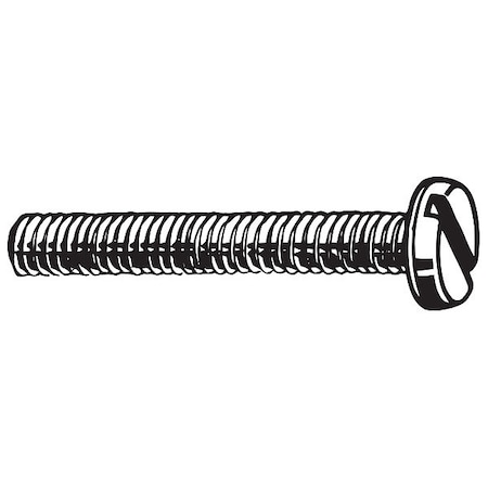 M2-0.40 x 12 mm Slotted Pan Machine Screw, Plain 18-8 Stainless Steel, 100 PK MPN:M51140.020.0012