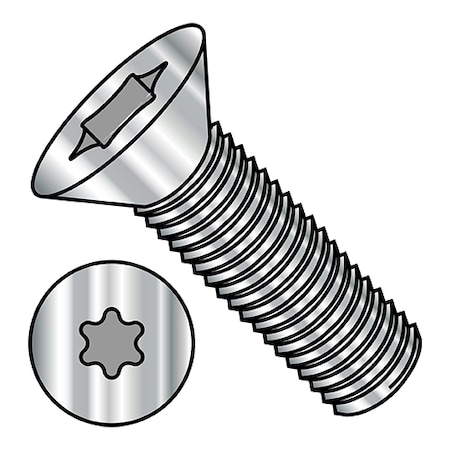 M5-0.80 x 12 mm Torx Flat Machine Screw, Plain Steel, 2500 PK MPN:M512MTF188