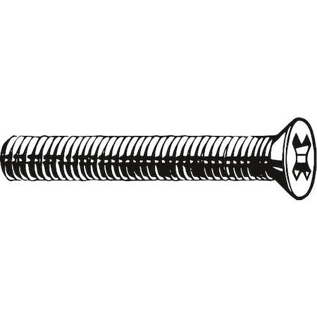 M4-0.70 x 60 mm Phillips Flat Machine Screw, Plain 18-8 Stainless Steel, 100 PK MPN:M51300.040.0060