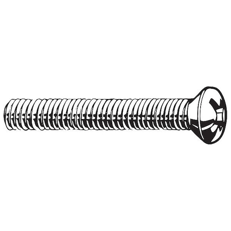 M3-0.50 x 16 mm Phillips Oval Machine Screw, Plain 18-8 Stainless Steel, 100 PK MPN:M51320.030.0016