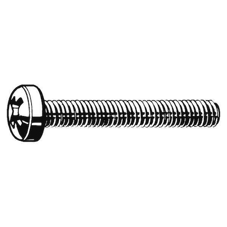 M4-0.70 x 45 mm Phillips Cheese Machine Screw, Plain 18-8 Stainless Steel, 100 PK MPN:M51340.040.0045