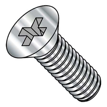 M5-0.80 x 25 mm Phillips Flat Machine Screw, Plain A4 Stainless Steel, 2000 PK MPN:M525MPFA4