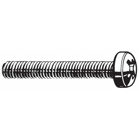 M6-1.00 x 16 mm Phillips Fillister Machine Screw, Plain 316 Stainless Steel, 25 PK MPN:M55340.060.0016