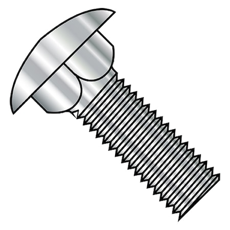 Carriage Bolt, 40 mm L, 18-8 Stainless Steel, Plain, 1000 PK MPN:M640D603A2