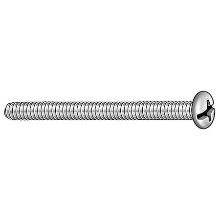 #10-32 x 1-1/2 in Combination Phillips/Slotted Round Machine Screw, Zinc Plated Steel, 100 PK MPN:MCRFI-1001500-100P