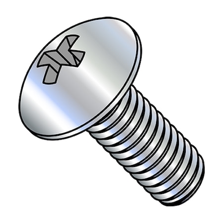 M6-1.00 x 18 mm Phillips Truss Machine Screw, Zinc Plated Steel, 3000 PK MPN:MJ618MPT